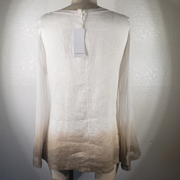 Viviana Uchitel Gradient Linen Top NWT - Picture 4 of 5